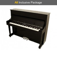 Steinhoven SU131 Polished Ebony Upright Piano All Inclusive Package